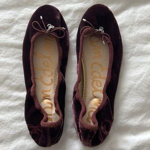 Sam Edelman - deep purple velvet flat - size 9 - worn once